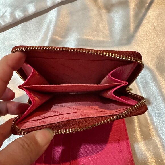 New DKNY Red Leather Zipper Wallet, (NWOT) - Picture 11 of 12